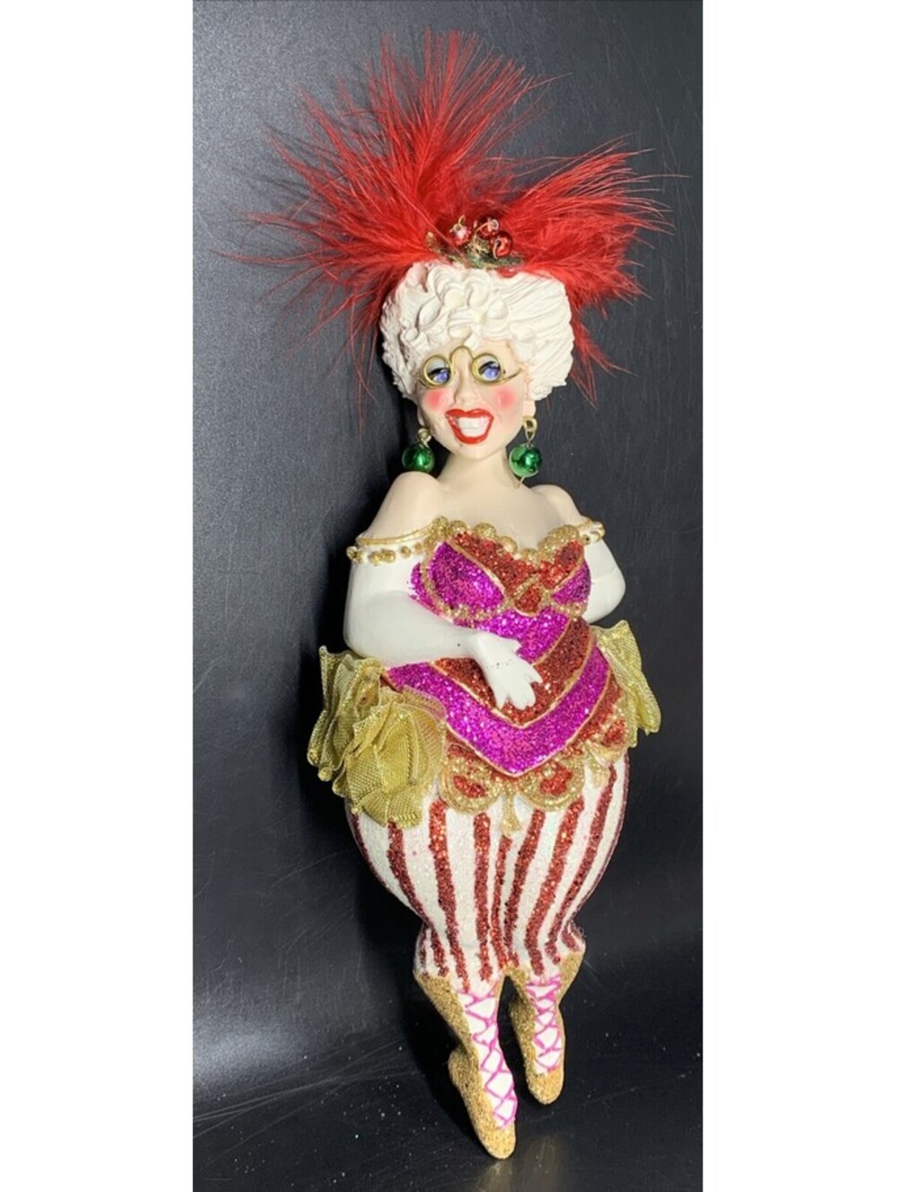 Kurt Adler VAN CRAIG presents VANTASTIKS Flapper Style 8” Girl Ornament RARE